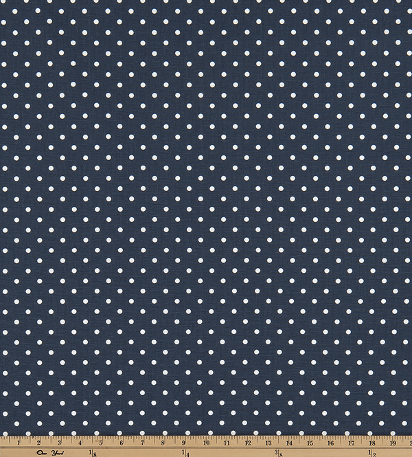 Mini Dot Premier Navy White Fabric By Premier Prints