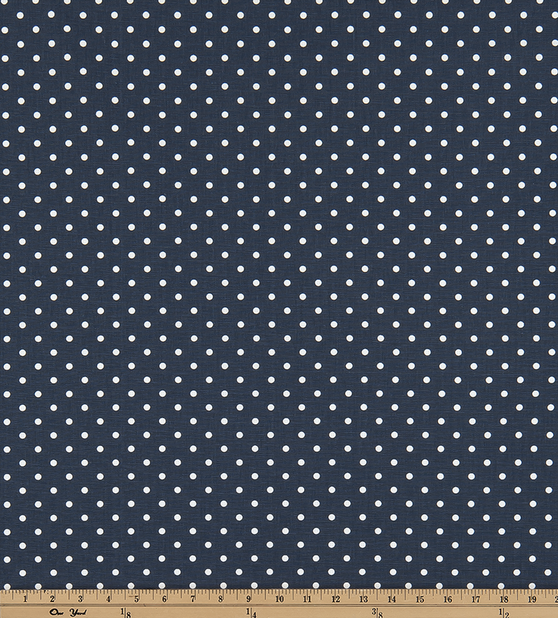 Mini Dot Premier Navy White Fabric By Premier Prints