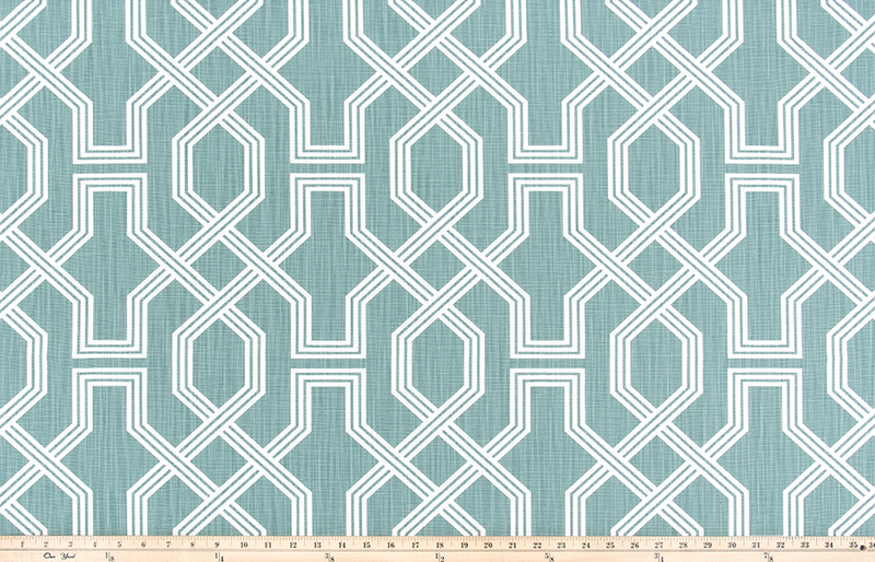 photo of lattice or trellis pattern on light green fabric