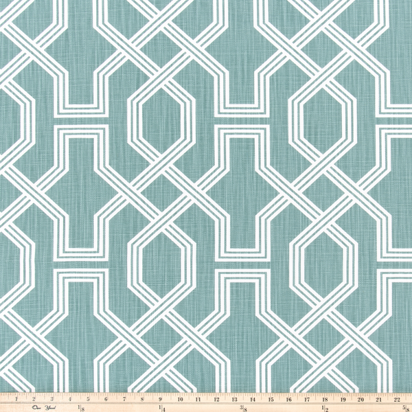 photo of lattice or trellis pattern on light green fabric