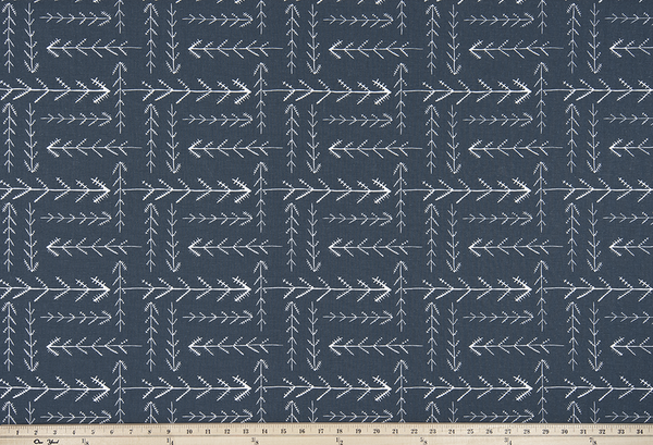 Native Spruce Blue Fabric By Premier Prints