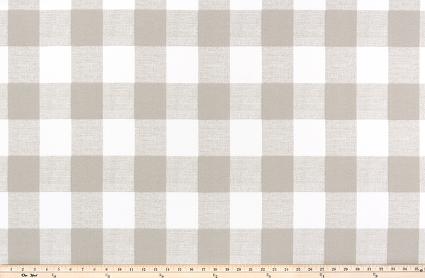 Picture of Light Beige Buffalo Plaid Check Fabric