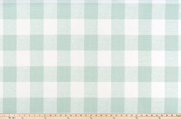 Picture of Light Mint Green Buffalo Plaid Check Fabric