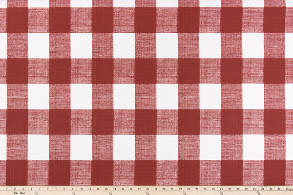 Picture of Dark Red Buffalo Plaid Check Fabric