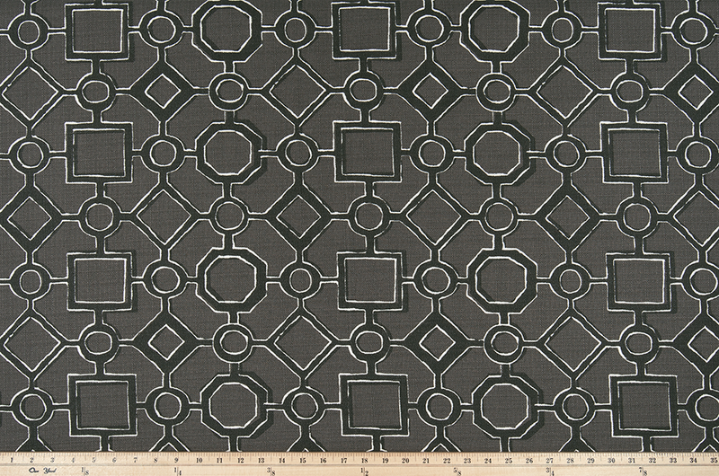picture of grey, black, and white Brazilian pattern inspired fabric