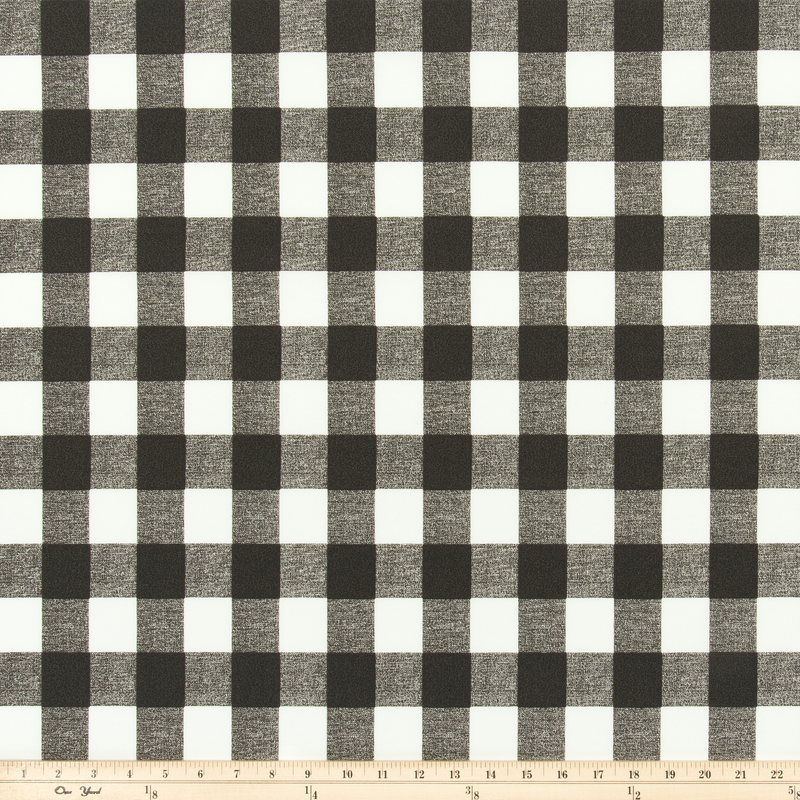 Outdoor Fabric - Buffalo Plaid Ink Fabric By Premier Prints