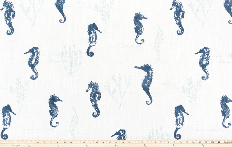 Ocean Love Italian Denim Slub Canvas Fabric By Premier Prints