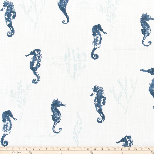 Ocean Love Italian Denim Slub Canvas Fabric By Premier Prints