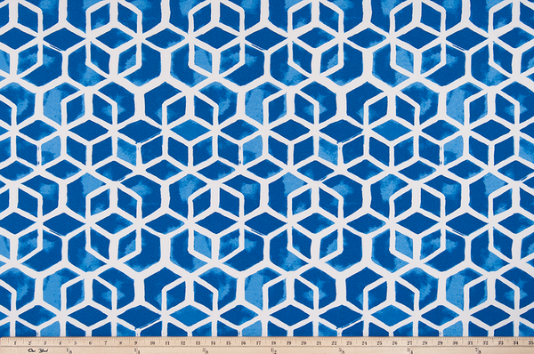 picture of square and polygon geometric pattern on outdoor beach fabric