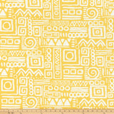 Outdoor Fabric - Glyphic Spice Yellow By Premier Prints