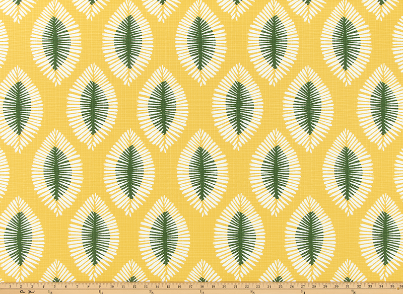 Outdoor Fabric - Hayden Spice Yellow Luxe Polyester Fabric By Premier Prints