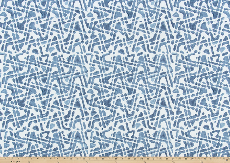 Oliver Indigo Luxe Canvas Fabric By Angela Harris