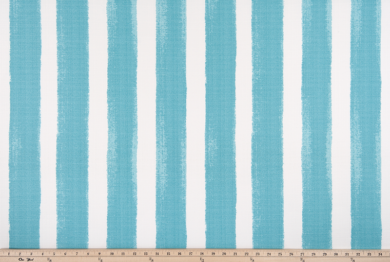 picture of blue striped outdoor fabric 