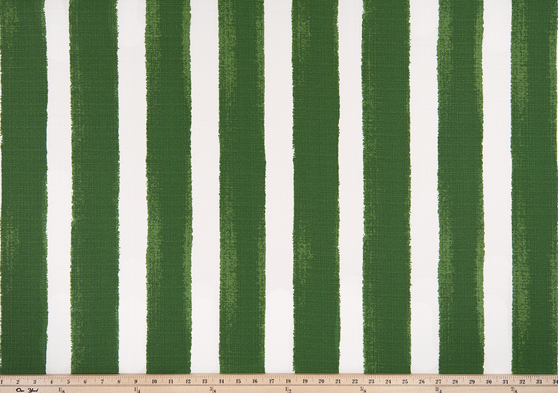 a picture of watercolor stripe green outdoor fabric 