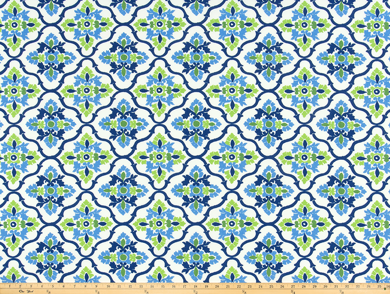 Outdoor Plumbago Courtyard Fabric By Premier Prints