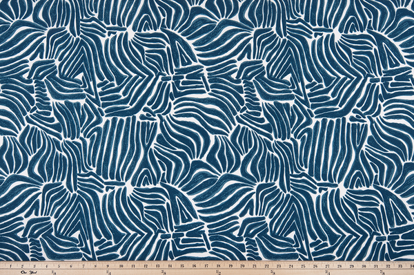 picture of tropical inspired abstract pattern printed on outdoor beach patio fabric