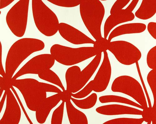 Outdoor Fabric - Twirly American Red Polyester Fabric