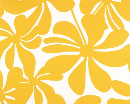 Outdoor Fabric - Twirly Yellow Polyester Fabric