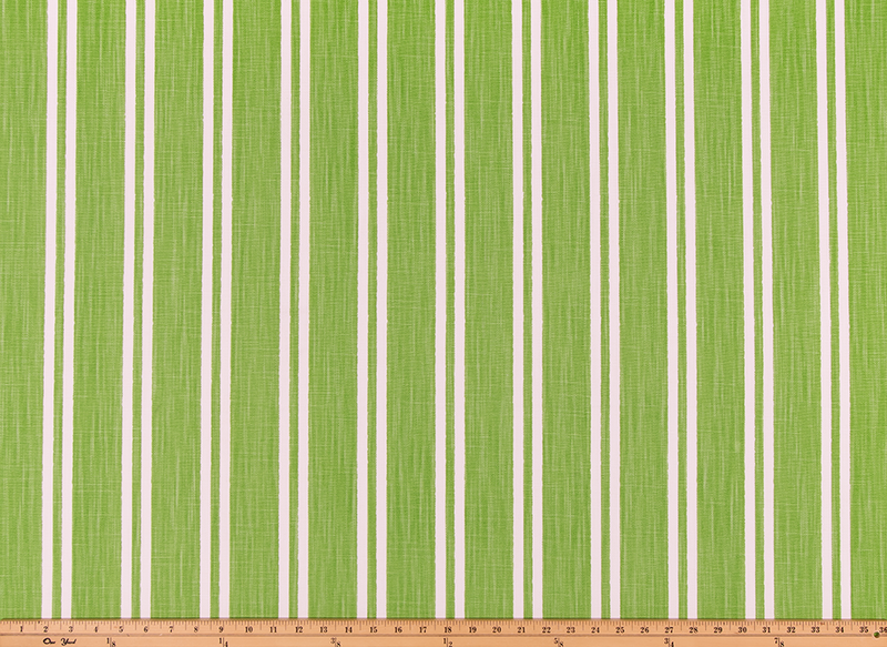 Parker Courtyard Green Slub Linen White Fabric By Premier Prints