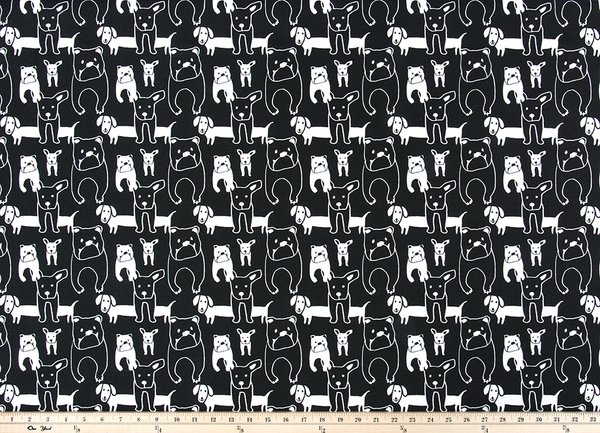Pedigree Black Fabric By Premier Prints