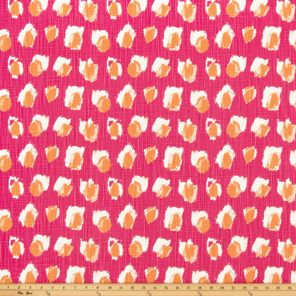 Plato Flamingo Slub Canvas Fabric By Premier Prints