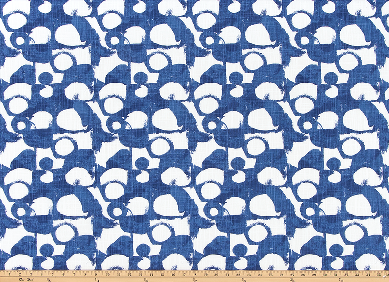 Revolve Commodore Blue Slub Canvas Fabric By Premier Prints