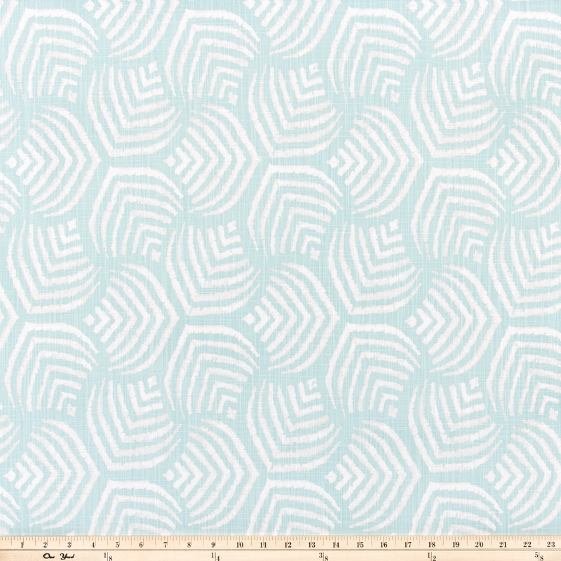 Sea Jewel Blue Haze Slub Canvas Fabric By Premier Prints