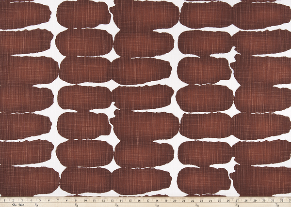 red brown shibori dot fabric printed in the USA