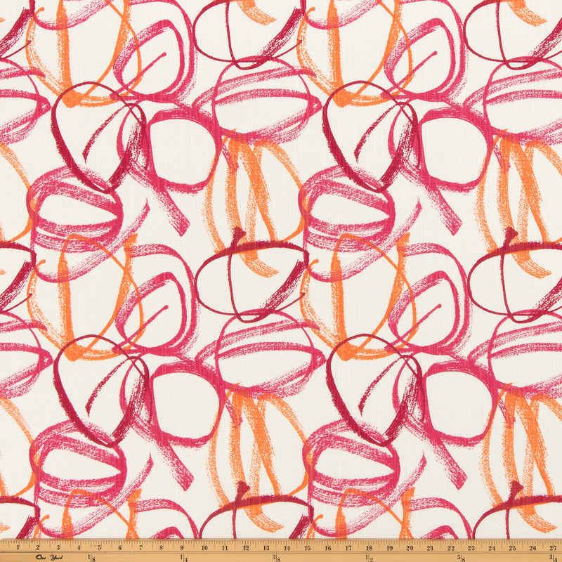 Vibrato Flamingo Slub Canvas Fabric By Premier Prints