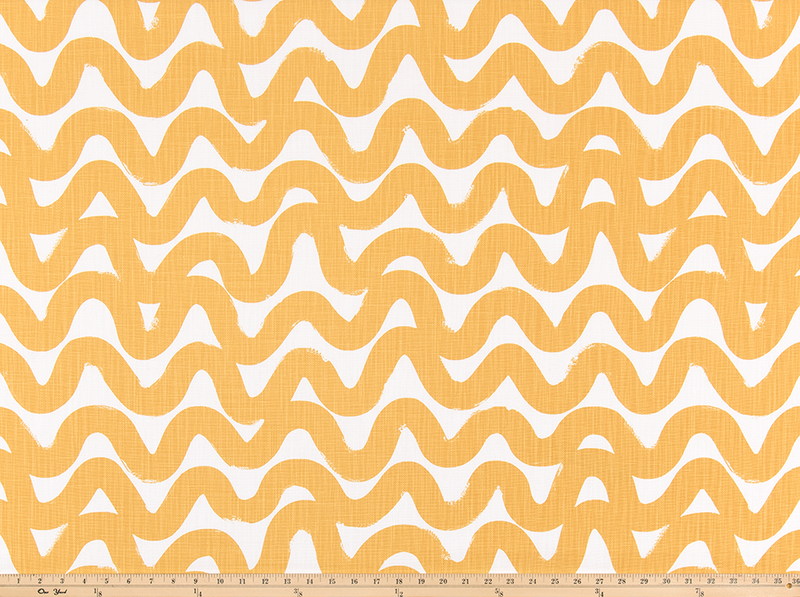 Wavy Brazilian Yellow Slub Linen Fabric By Premier Prints