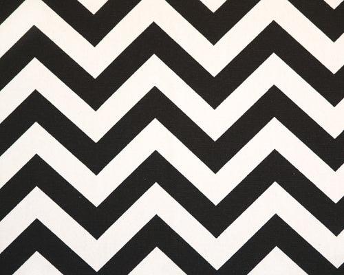 Zigzag Black 7oz Cotton Fabric By Premier Prints