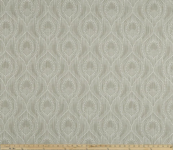 Ogee Pattern Design on Beige Printed Fabric