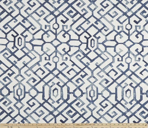 Jing Regal Blue Slub Canvas Fabric By Premier Prints