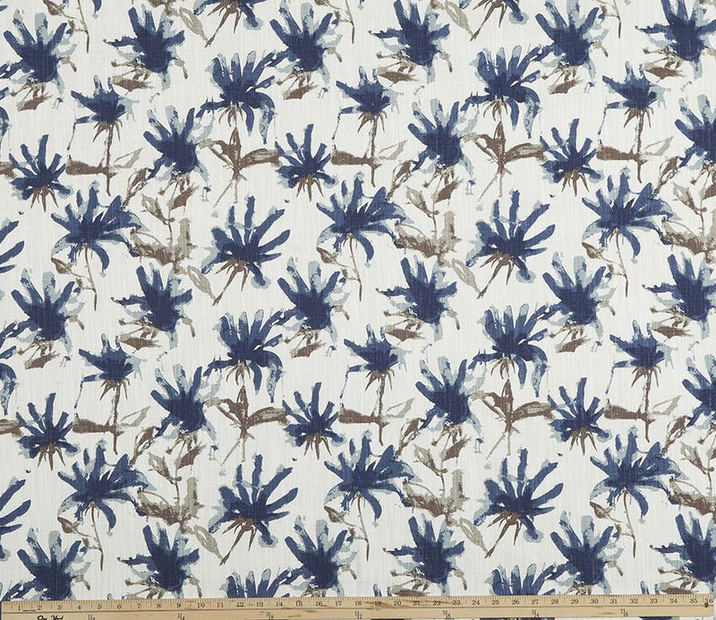 Kendal Regal Blue Slub Canvas Fabric By Premier Prints