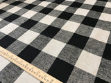black and natural plaid check fabric by premier prints by the yard