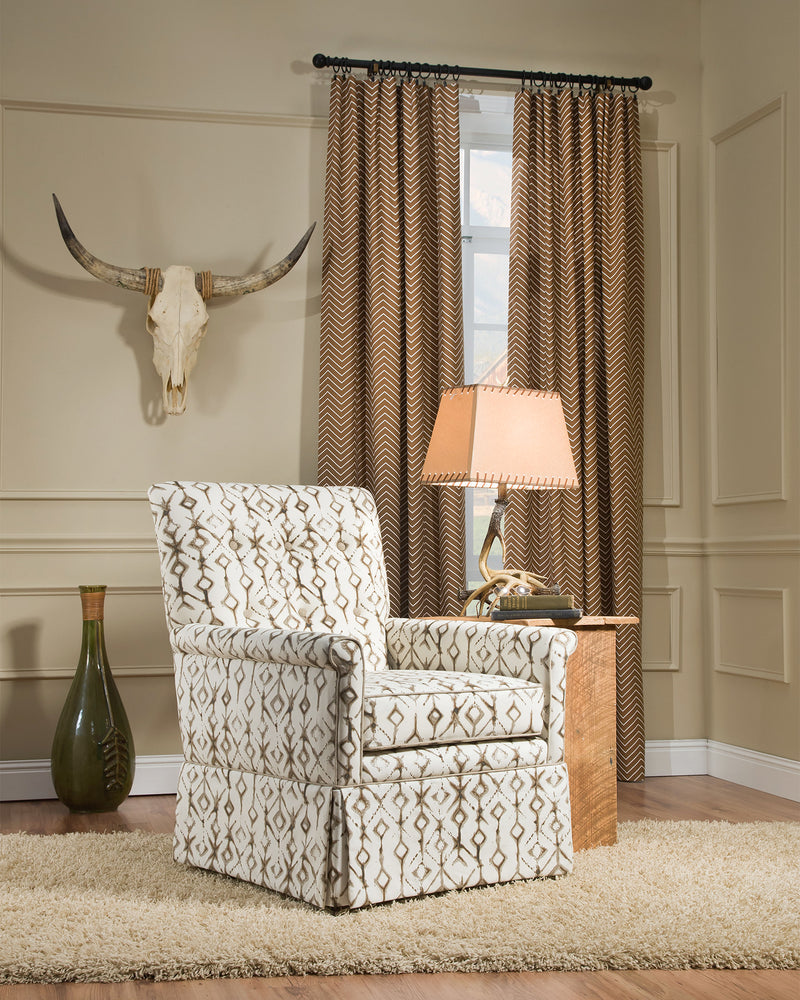 Picture of modern western styled chevron and tribal fabric